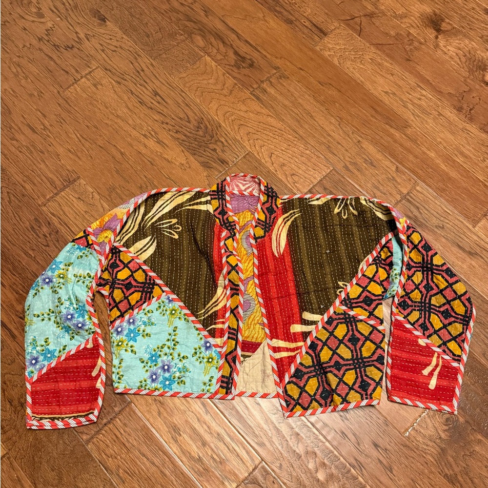 Vintage Kantha Patchwork Jacket | XL